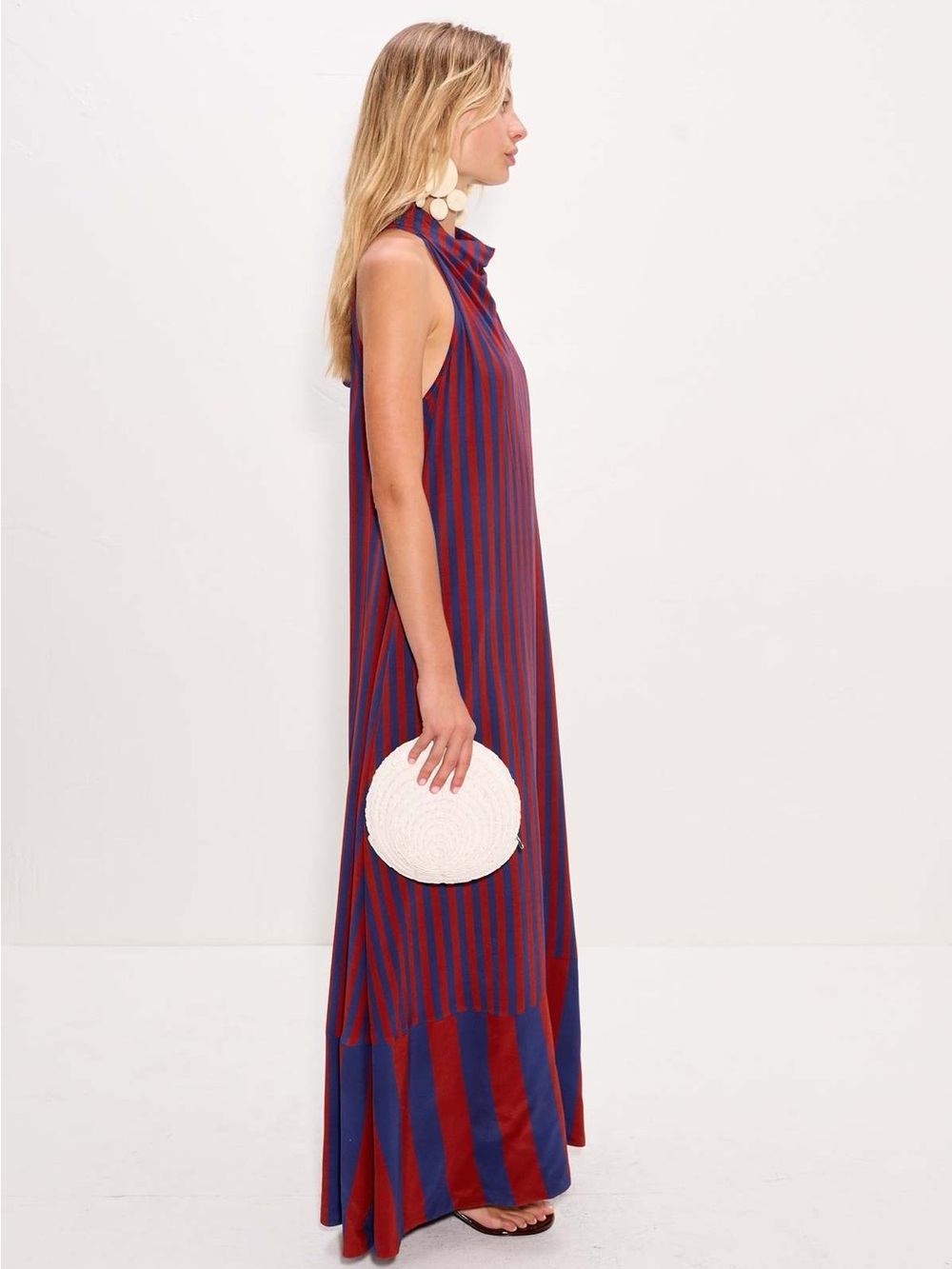 NWT Simon Miller Mona striped crepe maxi dress sz Small - Picture 2 of 4